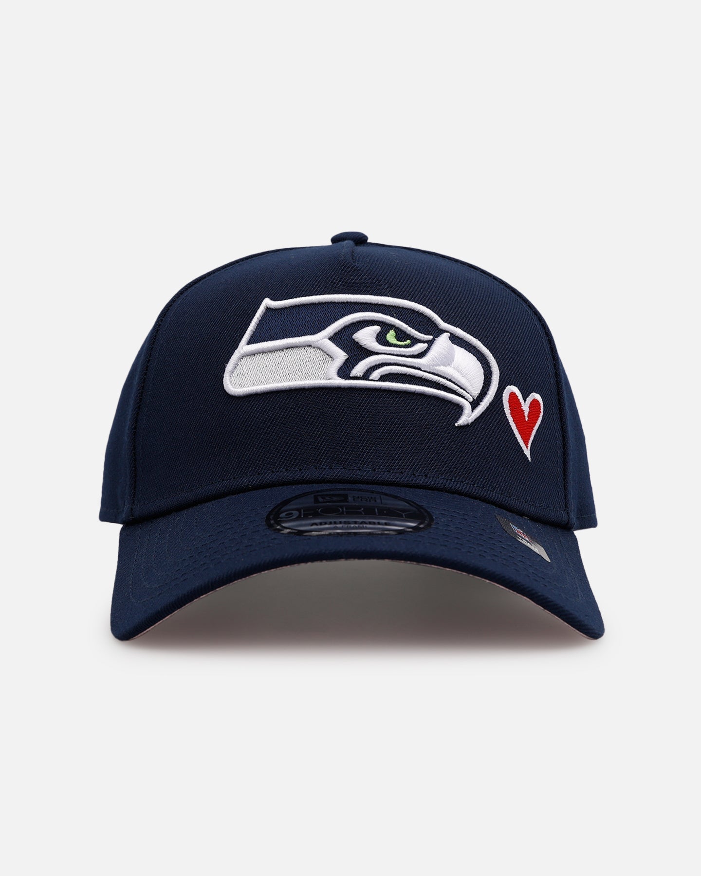 New Era Seattle Seahawks 'Team Color Hearts' 9FORTY A-Frame Snapback Official Team Color