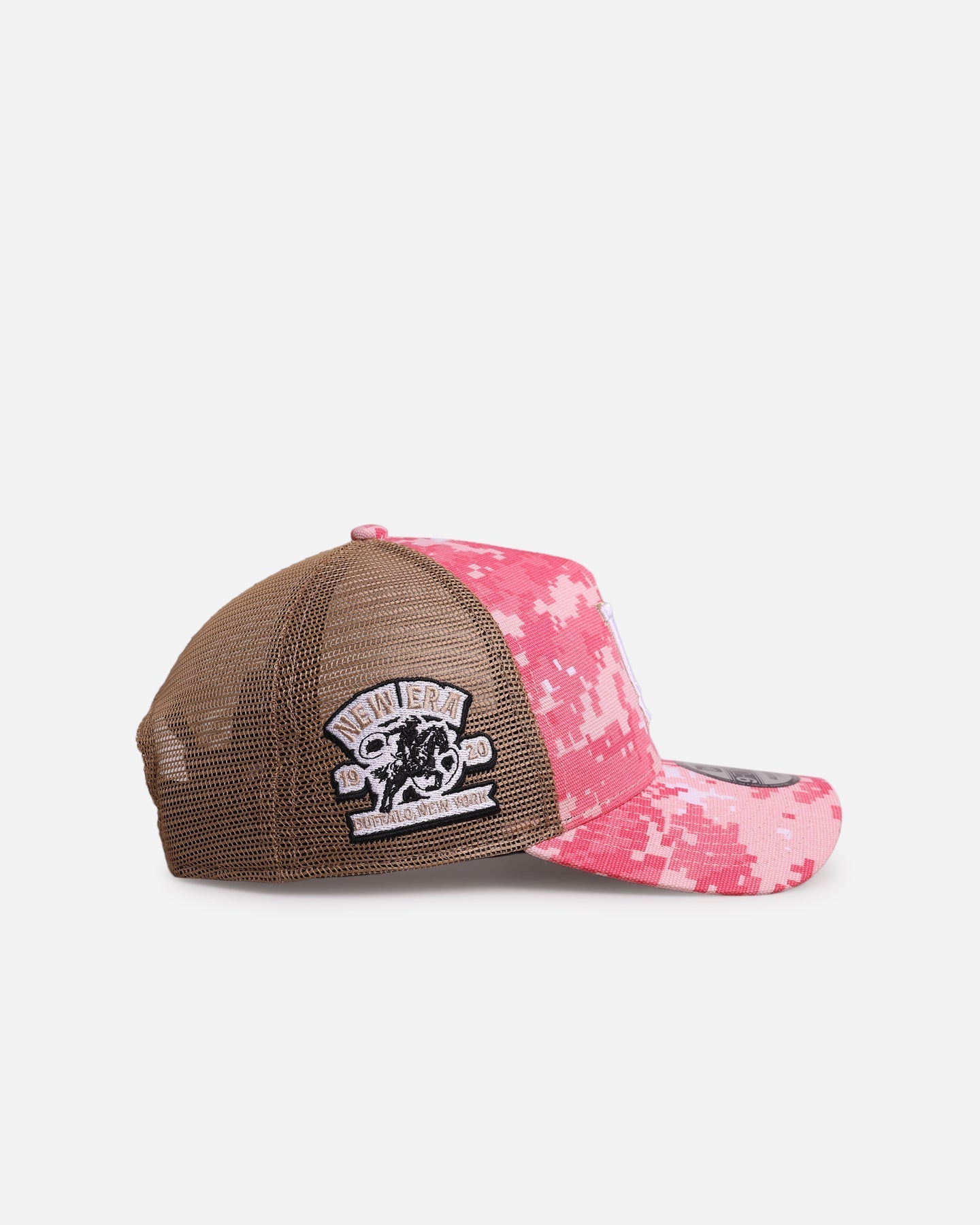 New Era Los Angeles Dodgers 'Digi Camo' 9FORTY A-Frame Trucker Snapback Pink/White