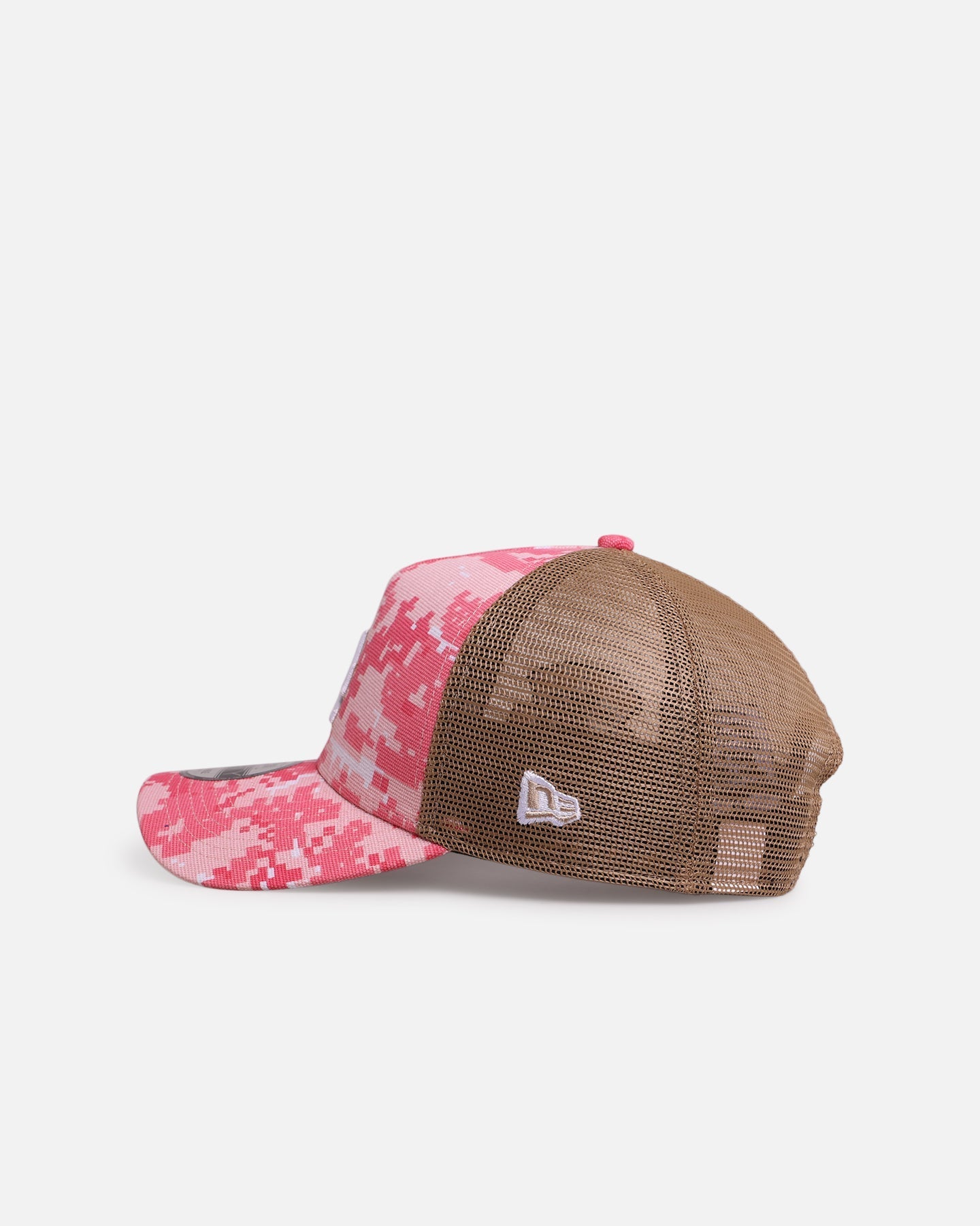 New Era Los Angeles Dodgers 'Digi Camo' 9FORTY A-Frame Trucker Snapback Pink/White