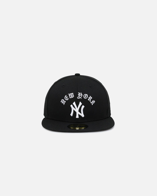 New Era New York Yankees 'Gothic Arch' 59FIFTY Fitted Black/White