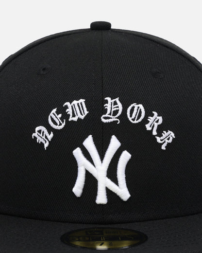 New Era New York Yankees 'Gothic Arch' 59FIFTY Fitted Black/White