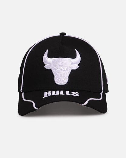 New Era Chicago Bulls 'Piping' 9FORTY A-Frame Snapback Black/White