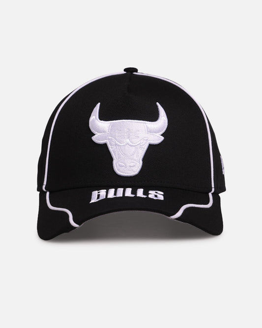 New Era Chicago Bulls 'Piping' 9FORTY A-Frame Snapback Black/White