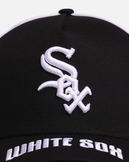 New Era Chicago White Sox 'Piping' 9FORTY A-Frame Snapback Black/White