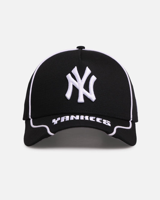 New Era New York Yankees 'Piping' 9FORTY A-Frame Snapback Black/White