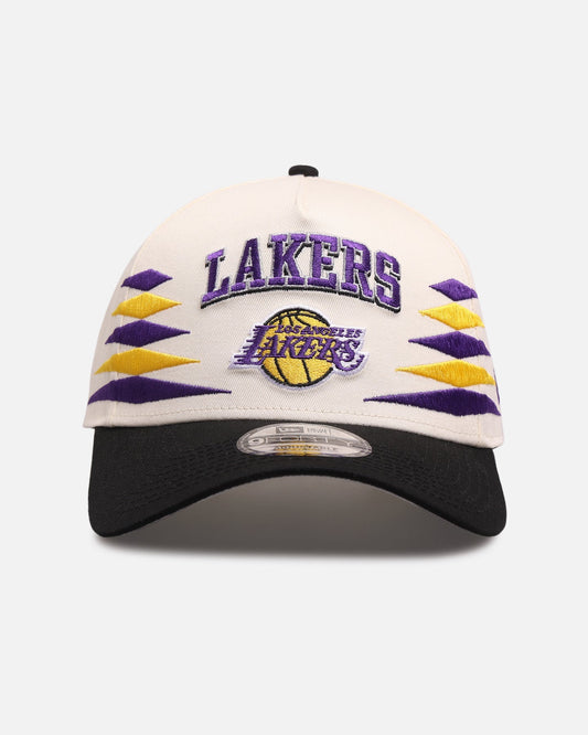 New Era Los Angeles Lakers 'Regency Crown' 9FORTY A-Frame Snapback Chrome White/Black