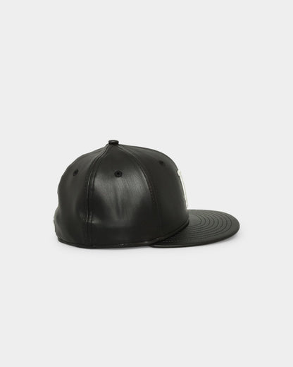 New Era Los Angeles Dodgers 'Core PU Leather' 59FIFTY Fitted Black/White