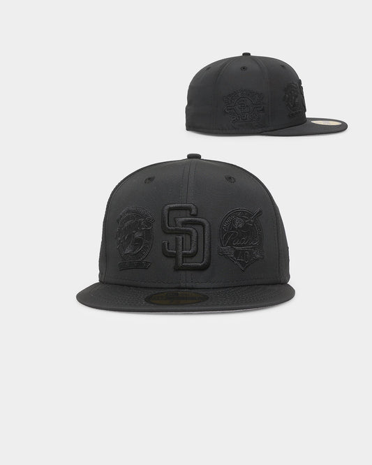 New Era San Diego Padres 'Triple Black Multi Logo Prolight' World Series 59FIFTY Fitted Black/Black